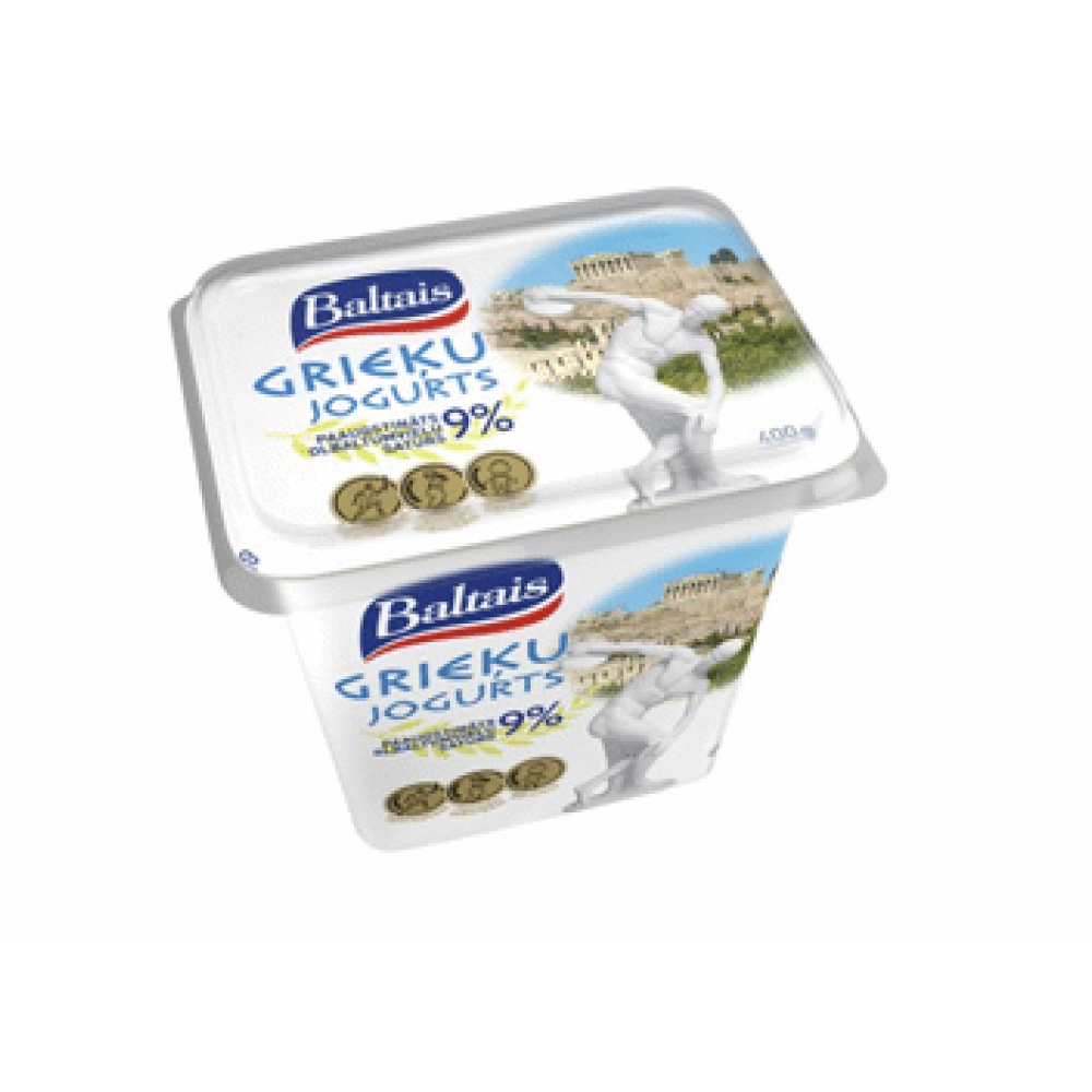 Grieķu jogurts bez piedevām, 9% olbaltumvielas, 400g