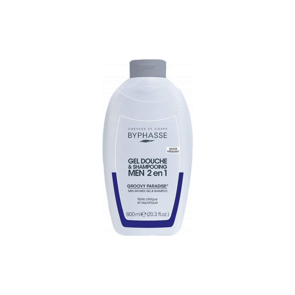 BYPHASSE Men Shower Gel-Shampoo 2in1 Groovy Paradise 600ML