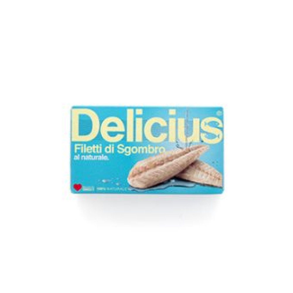 Makreles fileja, savā sulā, 125g , Delicius
