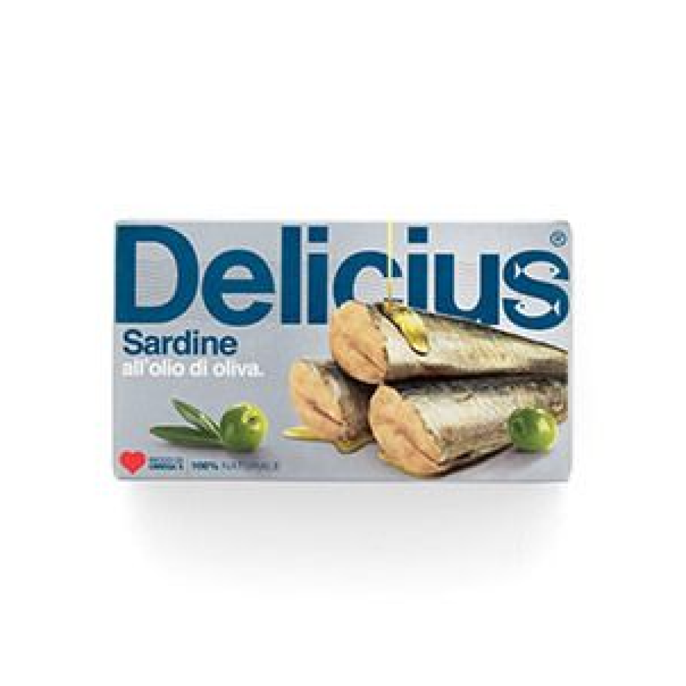 Sardīnes, olīveļļā, 120g , Delicius