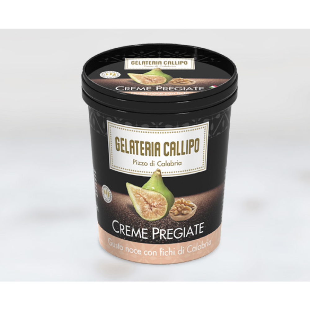 Saldējums Creme Pregiate Walnut&Fig, 310g, Callipo Gelateria