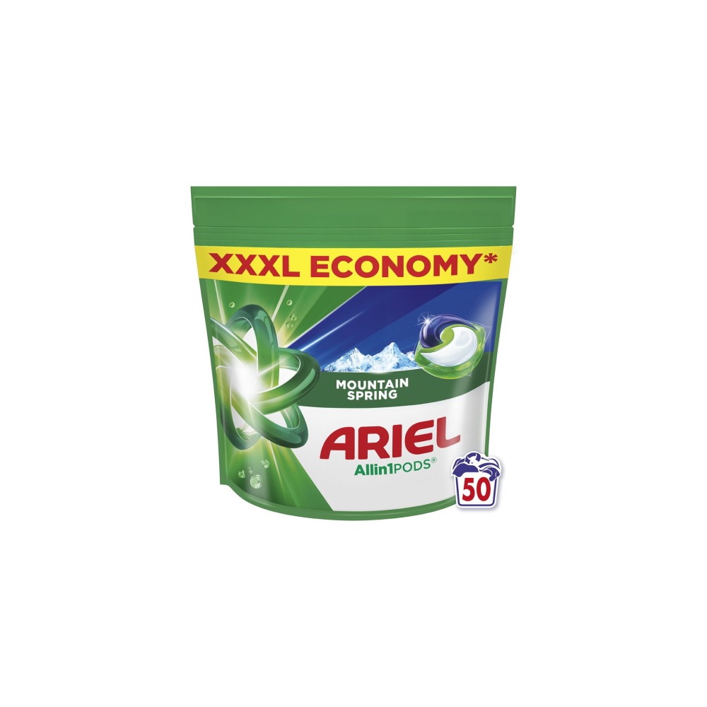 Washing Gel Capsules Ariel All in One Mountain Spring 54 pcs
