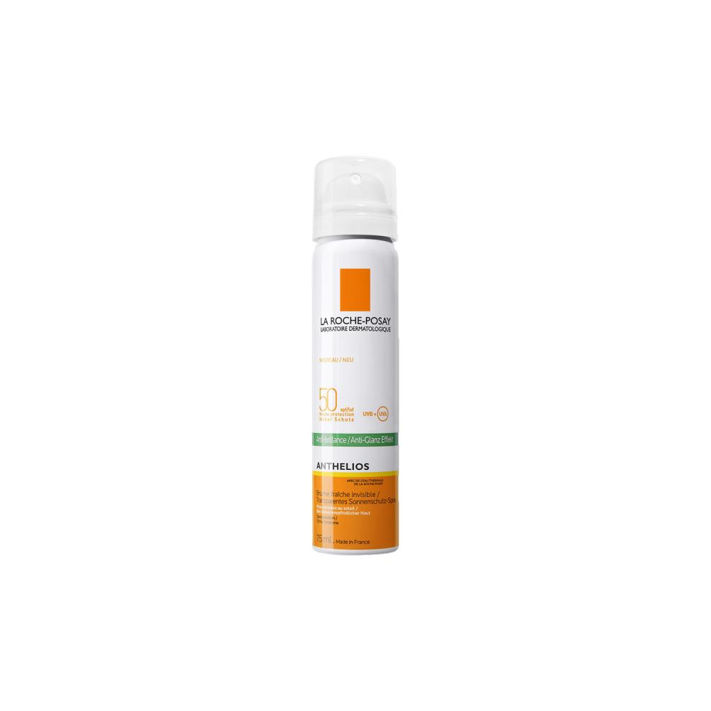 LA ROCHE-POSAY Anthelios Anti-Shine Invisible Fresh Face MIST SPF50+ viegls izsmidzināms aizsarglīdzeklis sejai 75 ml