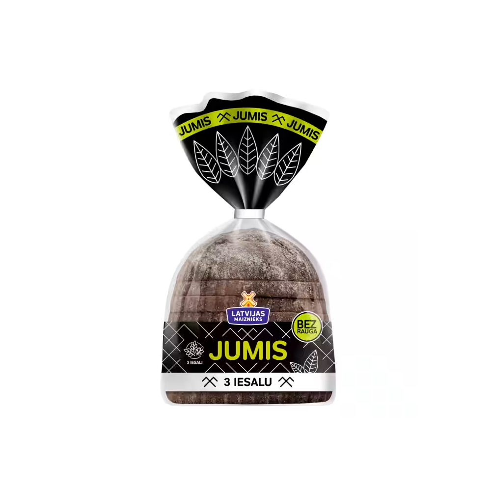 Rudzu maize Jumis 3 iesalu bez rauga 390g