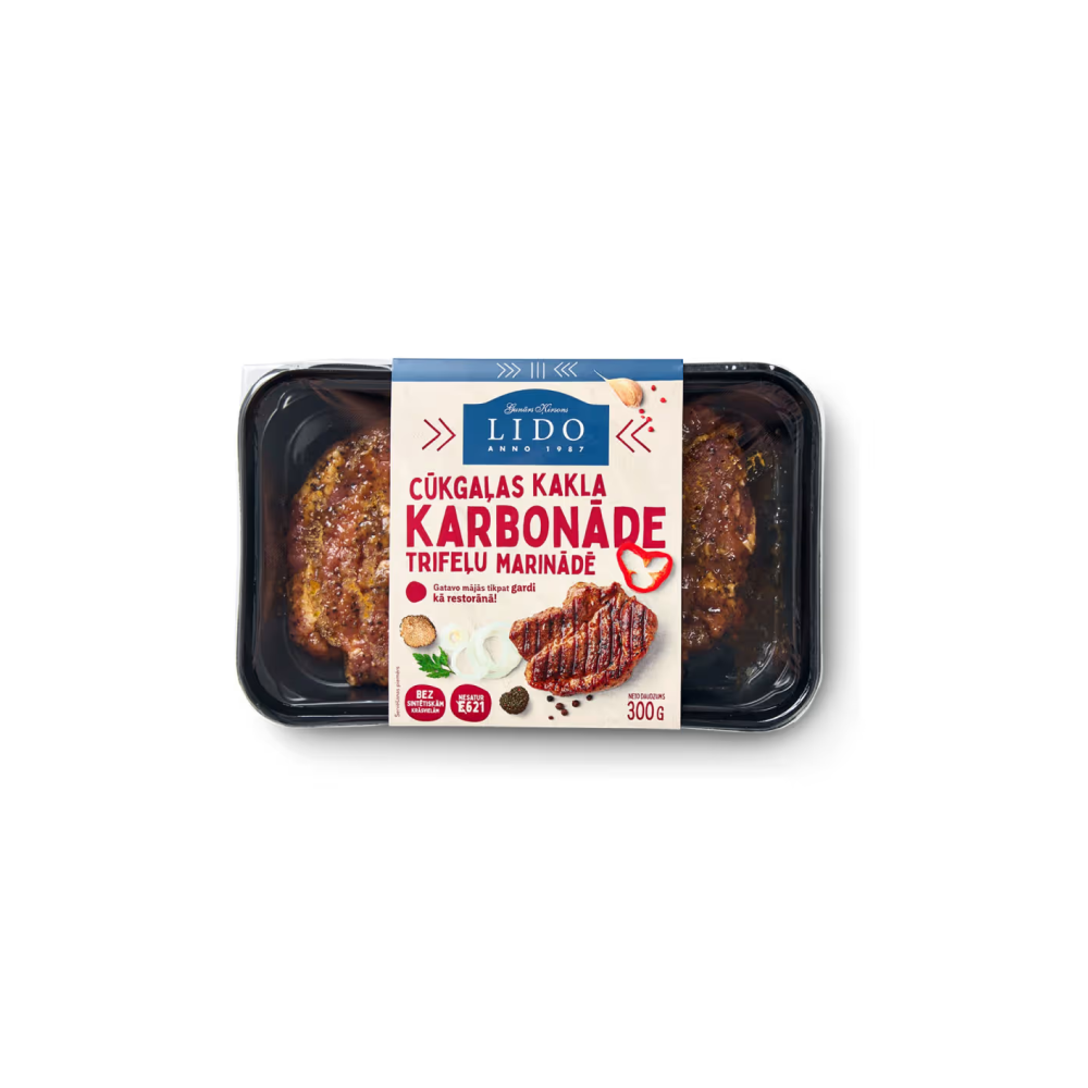 Cūkgaļas kakla karbonāde Lido trifeļu marinādē 300g