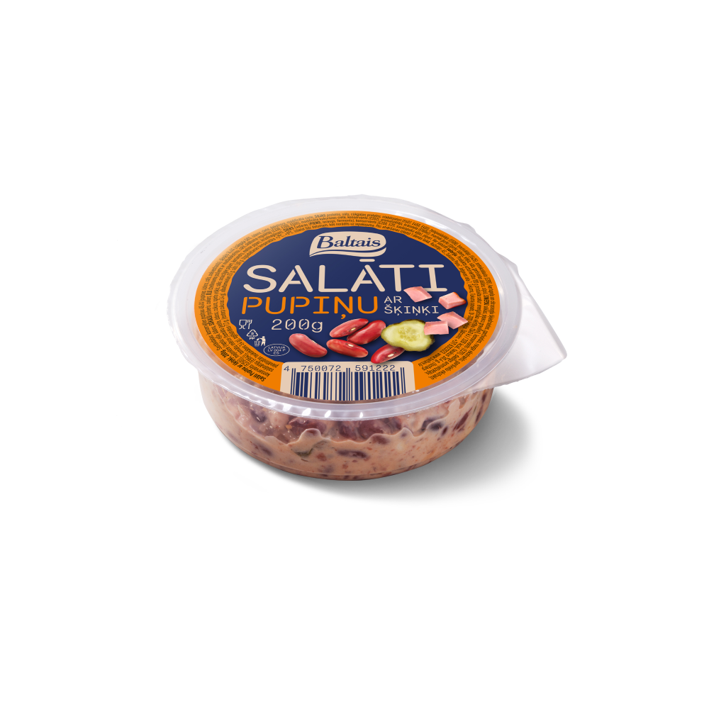 Salāti Pupiņu ar šķiņķi, 200g Baltais