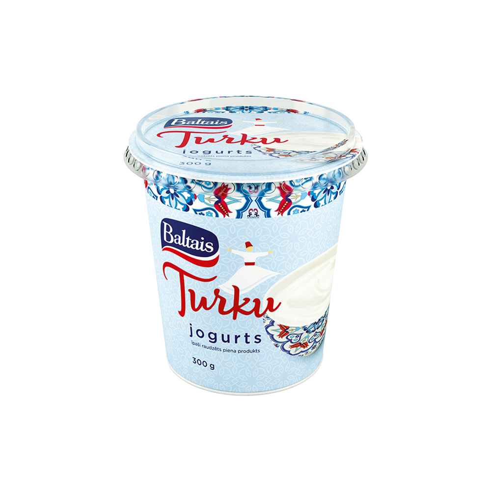 Baltais Turku jogurts bez piedevām, 300g