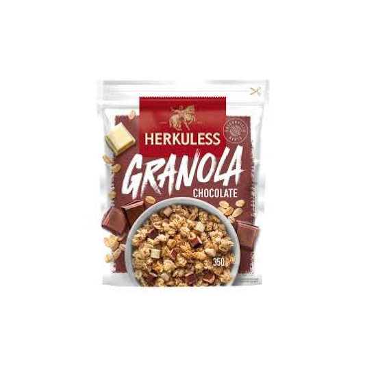 Grauzdēts granola musli Herkuless ar 3 veidu šokolādi 350g