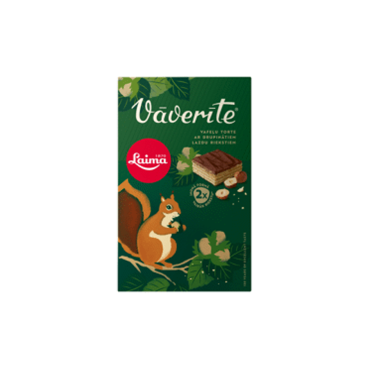 Glazēta vafeļu torte VĀVERĪTE 350g