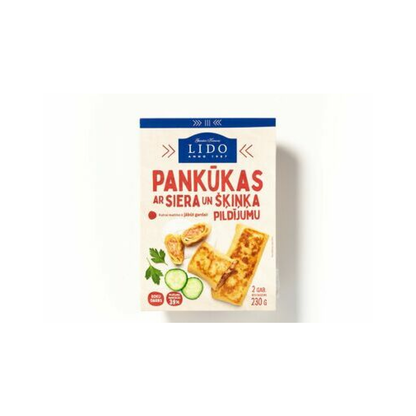 Pankūkas ar sieru, šķiņķa pildījumu 1.38kg 12gab