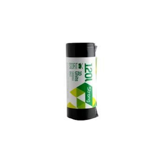 Atkritumu maisi LD 120L, 35mk, 70x100 cm, 35mk., melni, 10 gab. Sortex