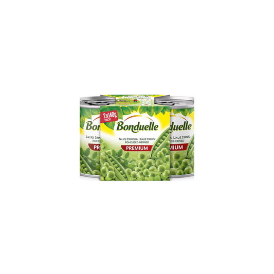 Zaļie zirnīši BONDUELLE 212ml x 2gb. DUO paka