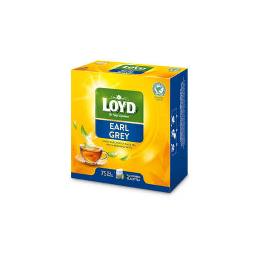 Aromatizēta melnā tēja LOYD Early Grey 75x1.7g