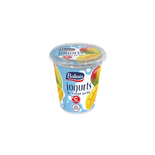 Jogurts Baltais ar mango garšu un C vitamīnu 300g