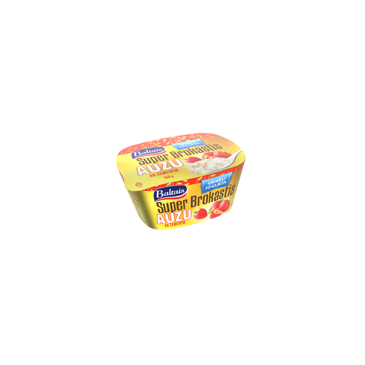 Auzu superbrokastis Baltais ar zemenēm 160g