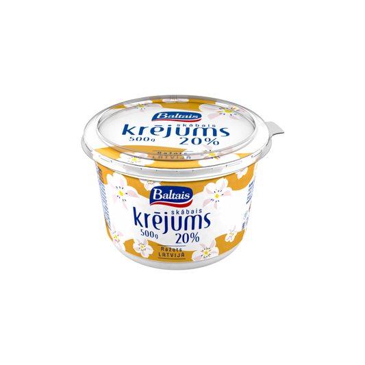 Skābais krējums Baltais 20% 500g