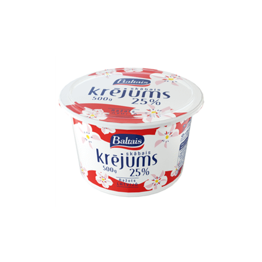 Skābais krējums Baltais 25% 500g