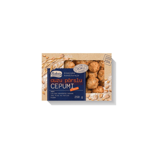 Auzu cepumi ar sēkliņām, Baltais, 250g