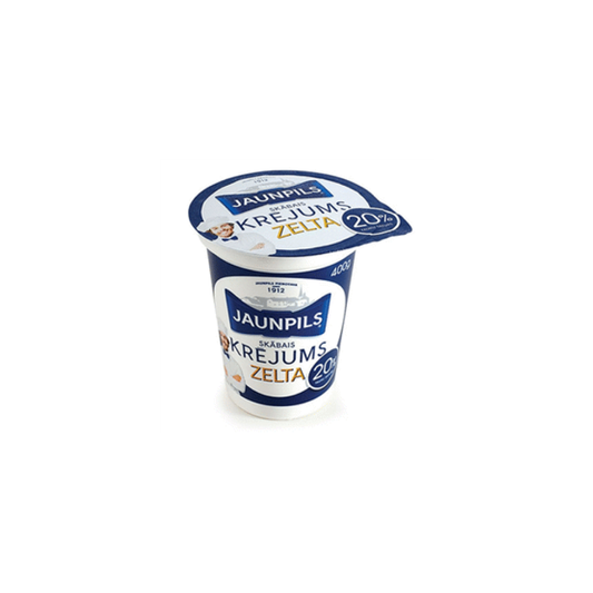 Skābais krējums JAUNPILS ZELTA 20% 400g