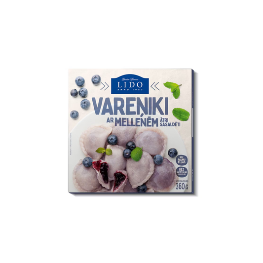 Vareņiki LIDO, ar melleņu pildījumu, 360g