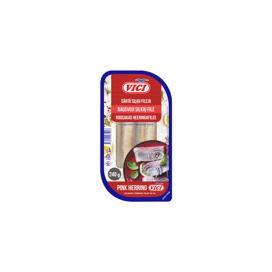 Siļķes fileja Viči sārtā auksti kūpināta 240g/180g