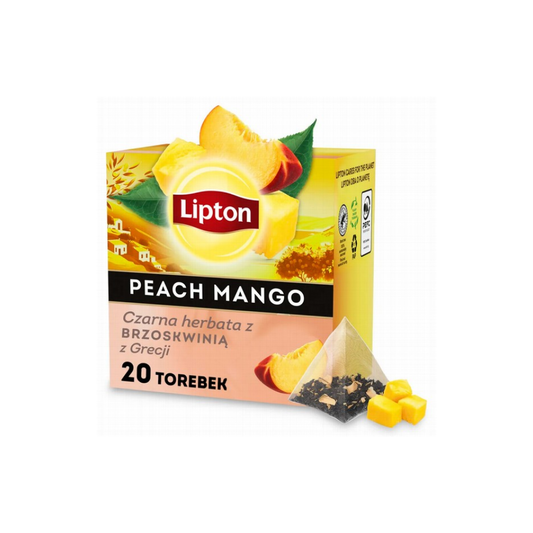Tea Lipton PY Black Peach Mango, 20 tea bags