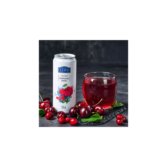 LIDO Dzērveņu - ķiršu limonāde 0,33L