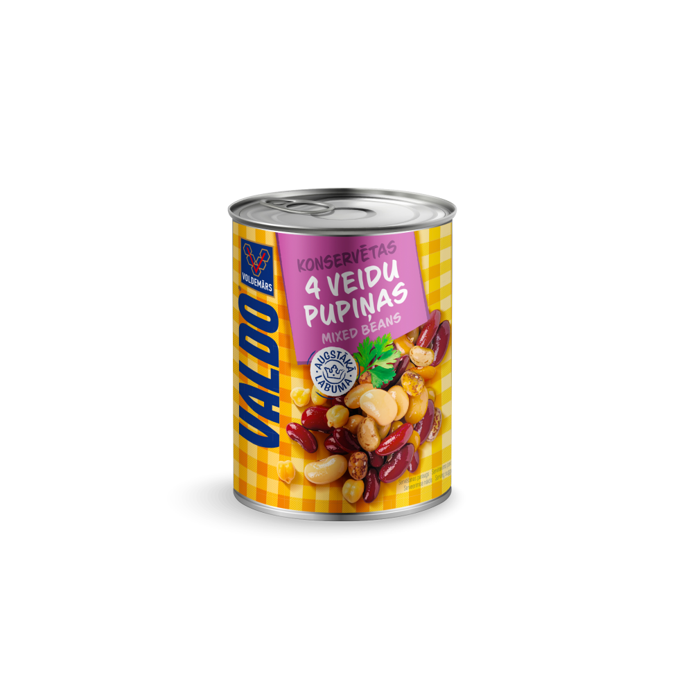 Konserv. pupiņas VALDO 4-veidi 400g