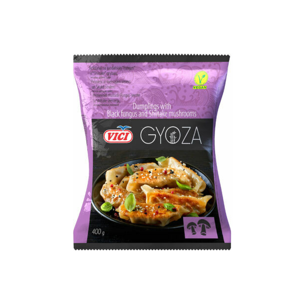 Pelmeņi ar šitake un melnajām sēnēm ‘Gyoza’, 400g
