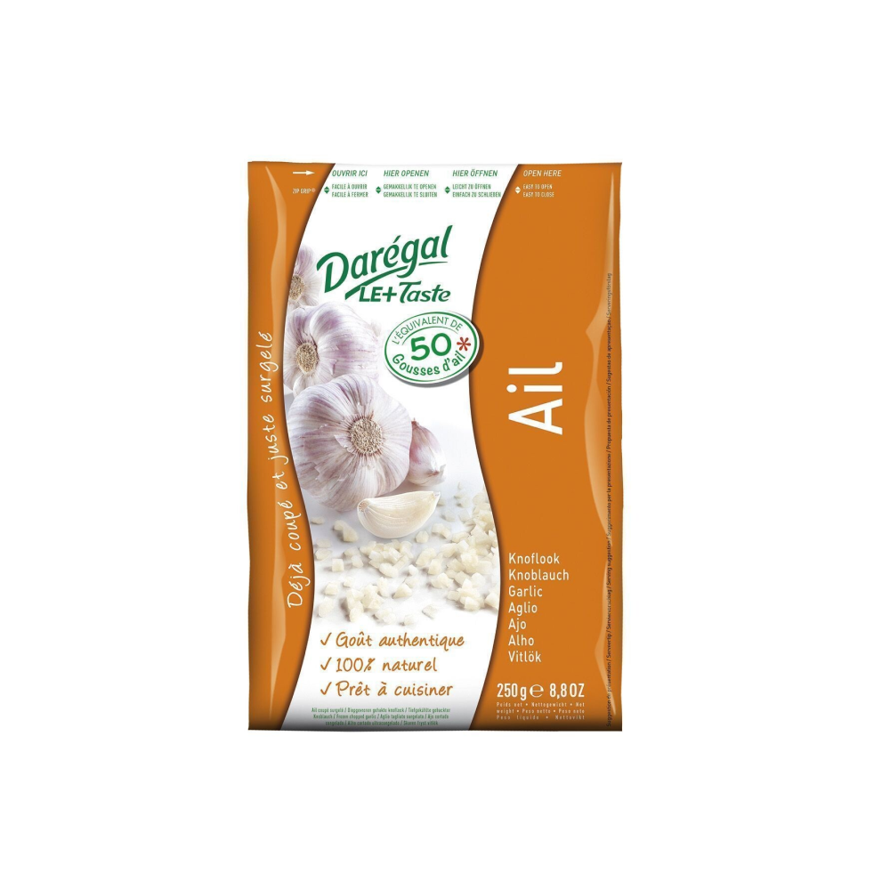 Ķiploki, sagr., sald., IQF, 250g, Daregal