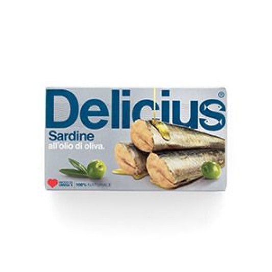 Sardīnes, olīveļļā, 120g , Delicius