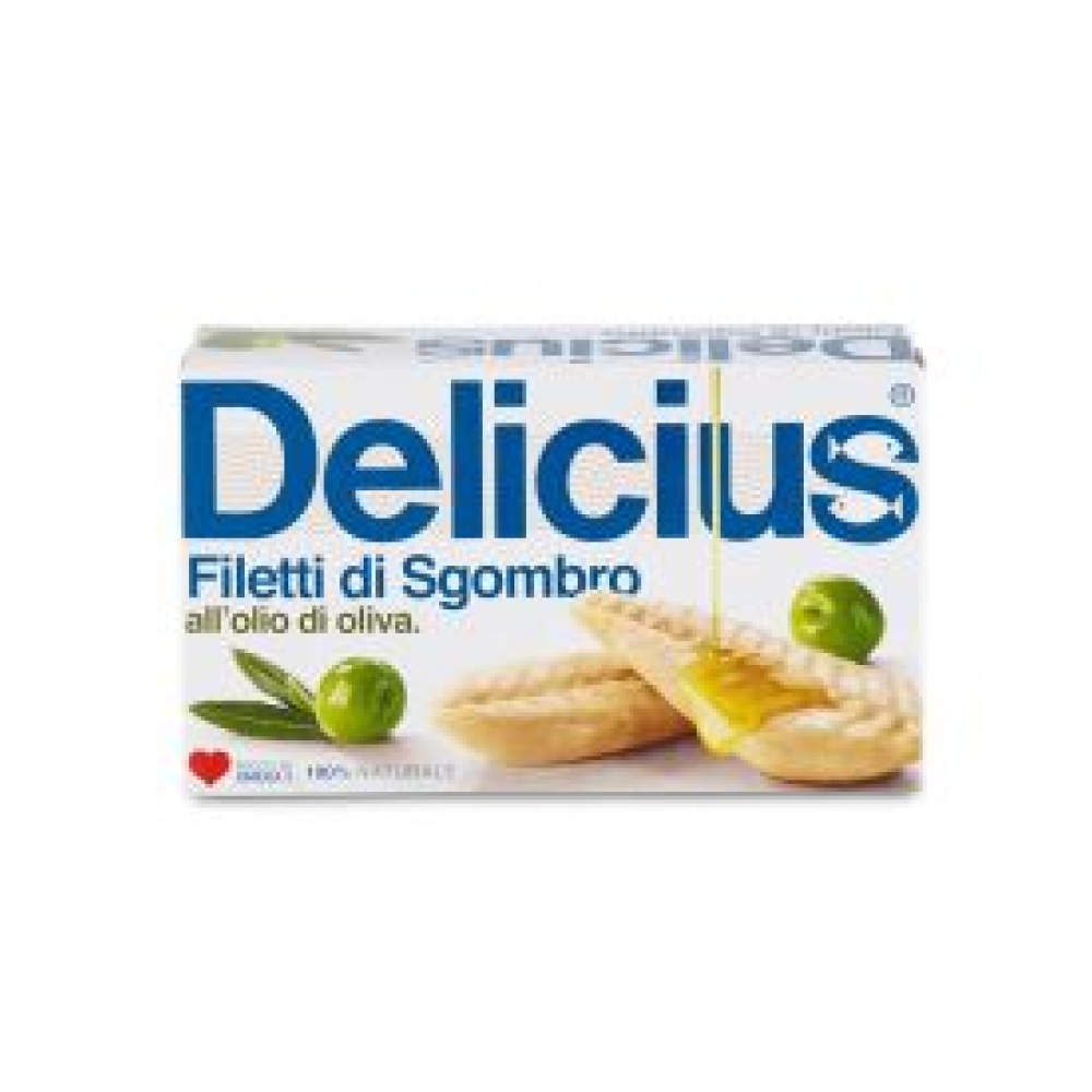 Makreles Atlantijas fileja, olīveļļā, 125g , Delicius