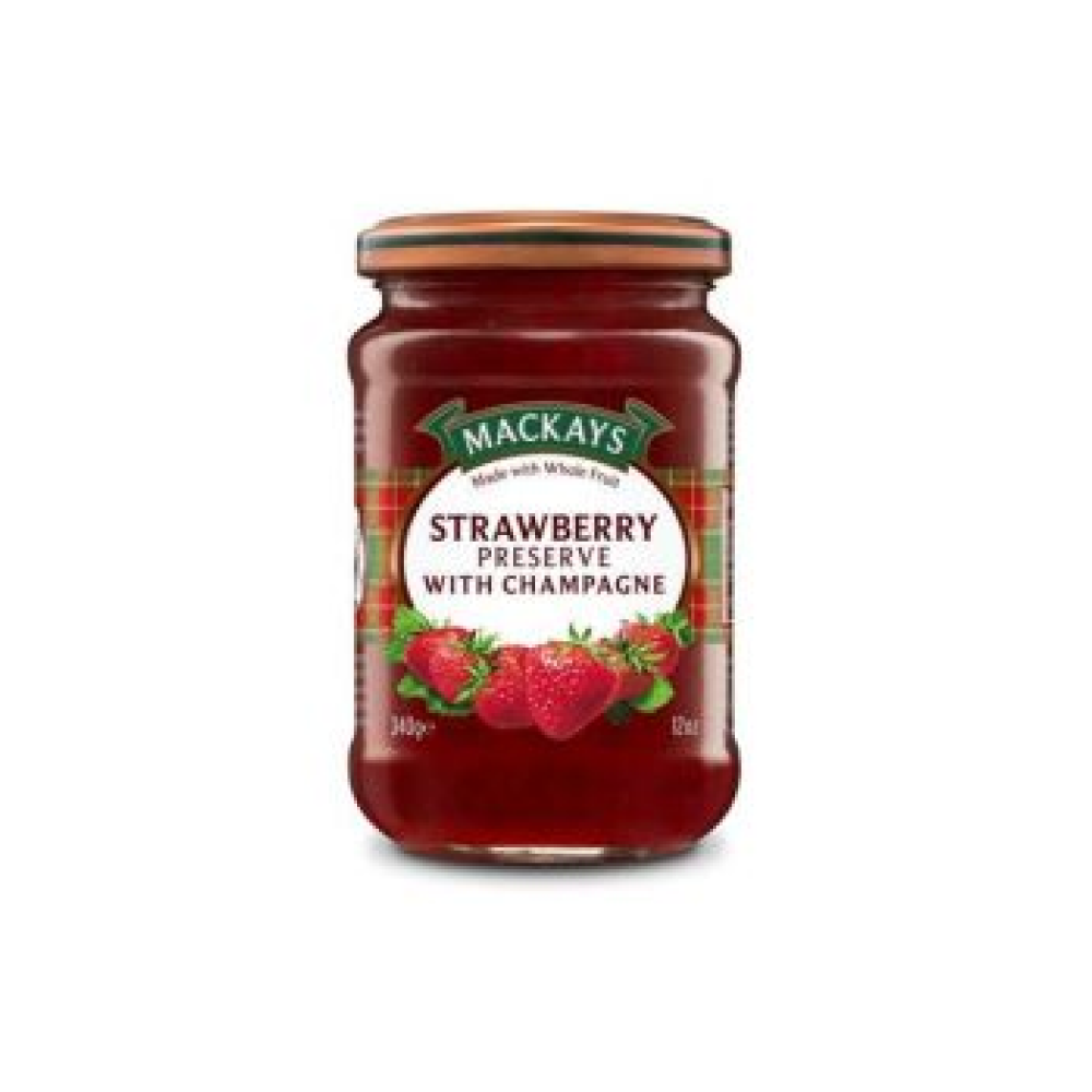Džems zemeņu ar šampanieti, 340g, Mackays