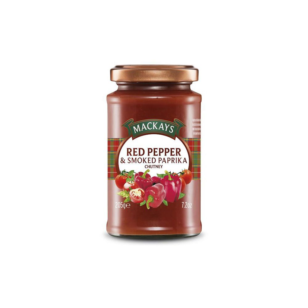 Mērce sarkano piparu Red Pepper&Smoked Paprika Chutney, 205g, Mackays