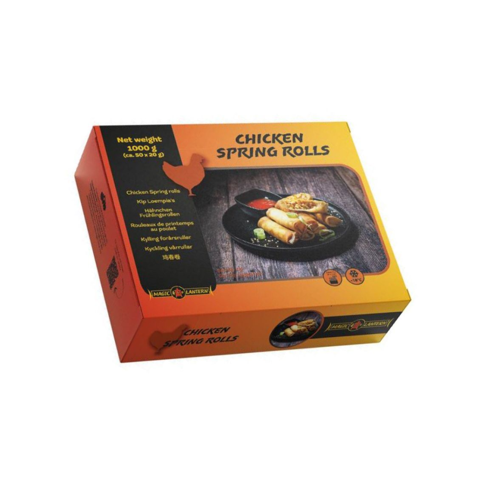 Uzkoda Tsingtao SpringRolls ar vistu un dārzeņiem, sald., 50gab, 1kg, Magic Lantern