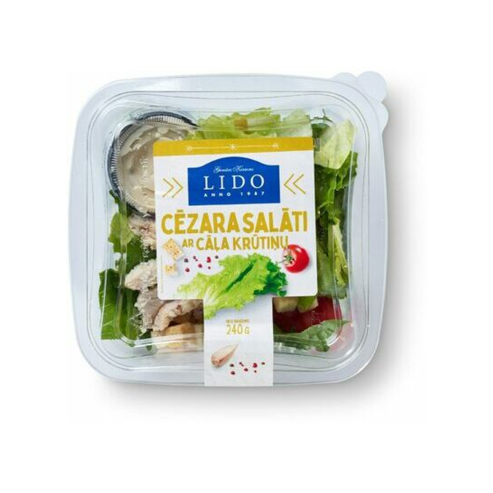 Salāti Cēzara ar cāļa krūtiņu 240g/fas R Lido