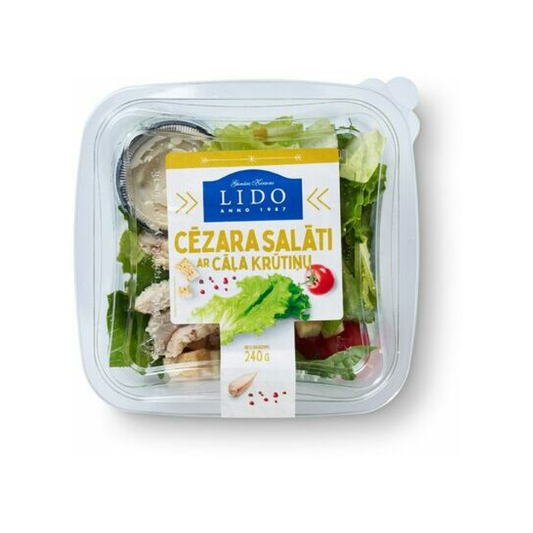 Salāti Cēzara ar cāļa krūtiņu 240g/fas R Lido