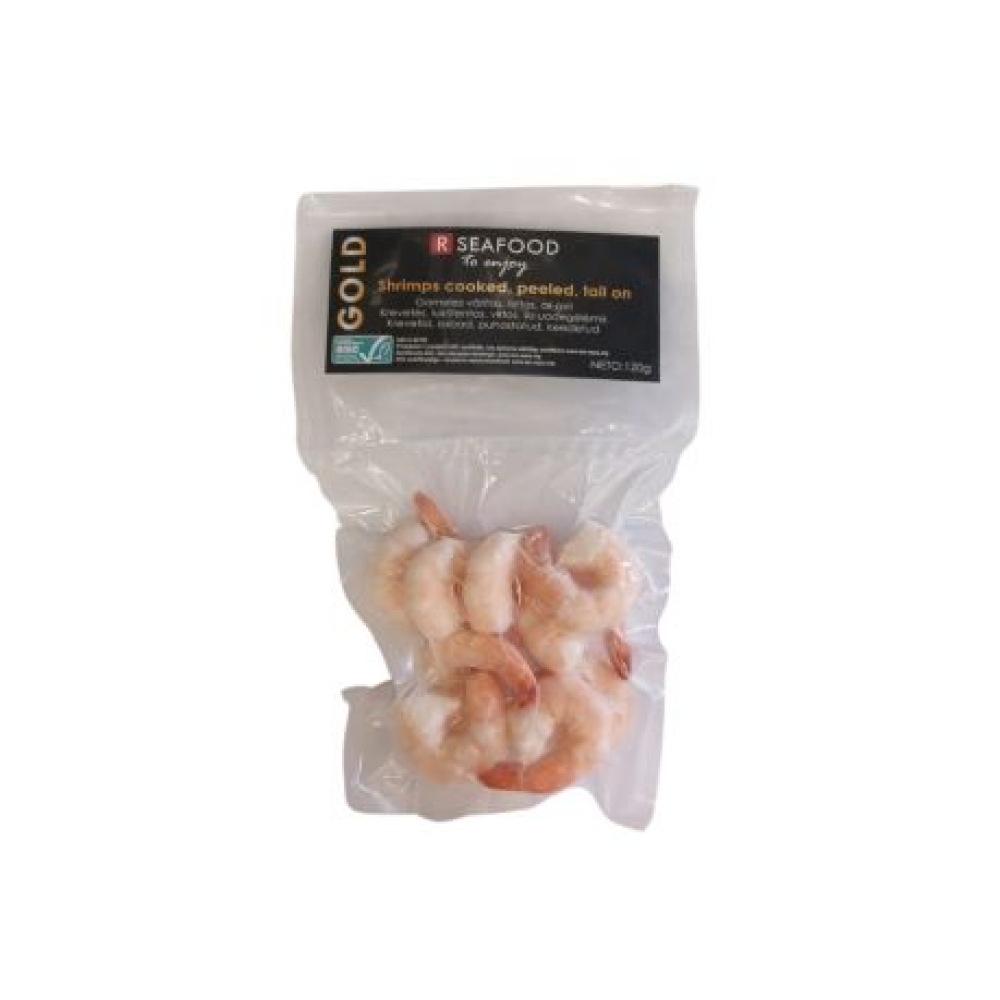 Garneles, tīr., ar asti, vār., ASC, 26/30,sald., vak., Rseafood Gold 120g