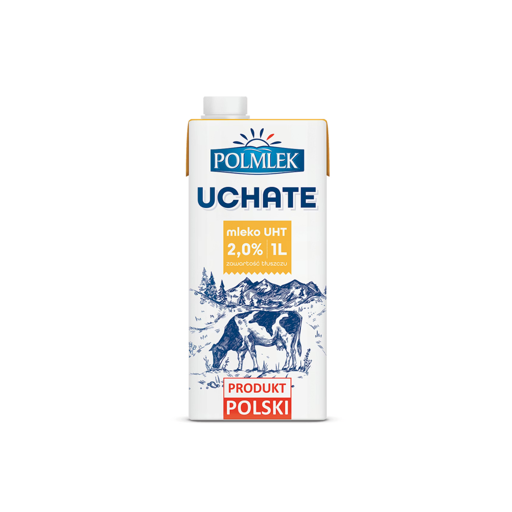 Piens UHT POLMLEK Uchate, 2%, 1l
