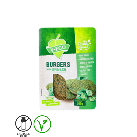 Vegānu burgeri ar spinātiem V-EGO 200g