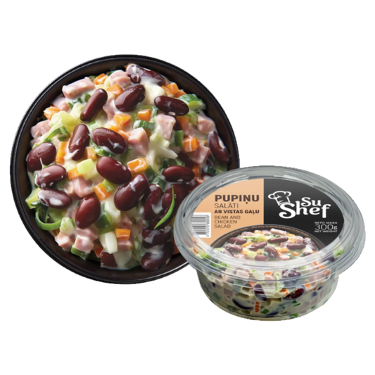 Pupiņu salāti ar vistas gaļu 300g SuShef