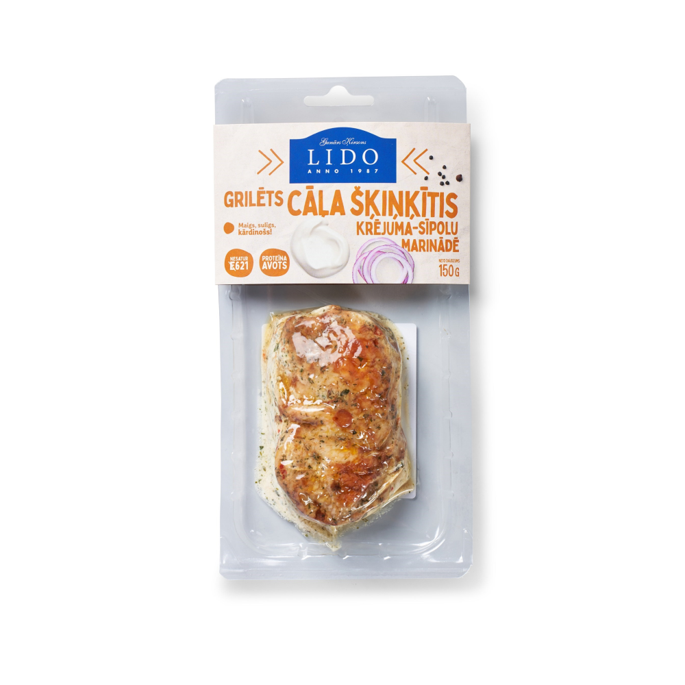 Cepts Cāļa šķiņķis krējuma-sīpola marinādē Lido 150g