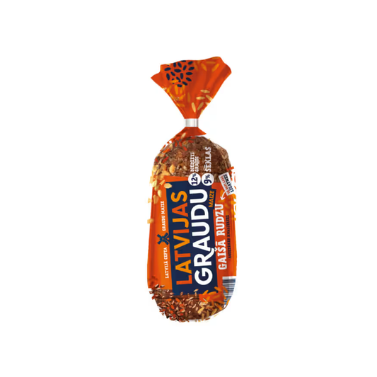 Gaišā rudzu maize Latvijas graudu ar sēklām 800g