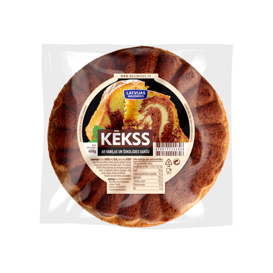 Kēkss ar vaniļas un šokolādes garšu 400g