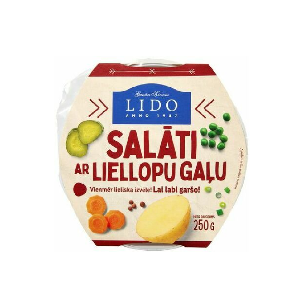 Salāti ar liellopu gaļu 250g, Lido