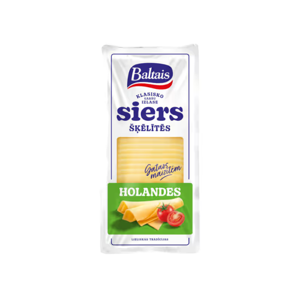 Siers Baltais Holandes šķēlītēs 500g