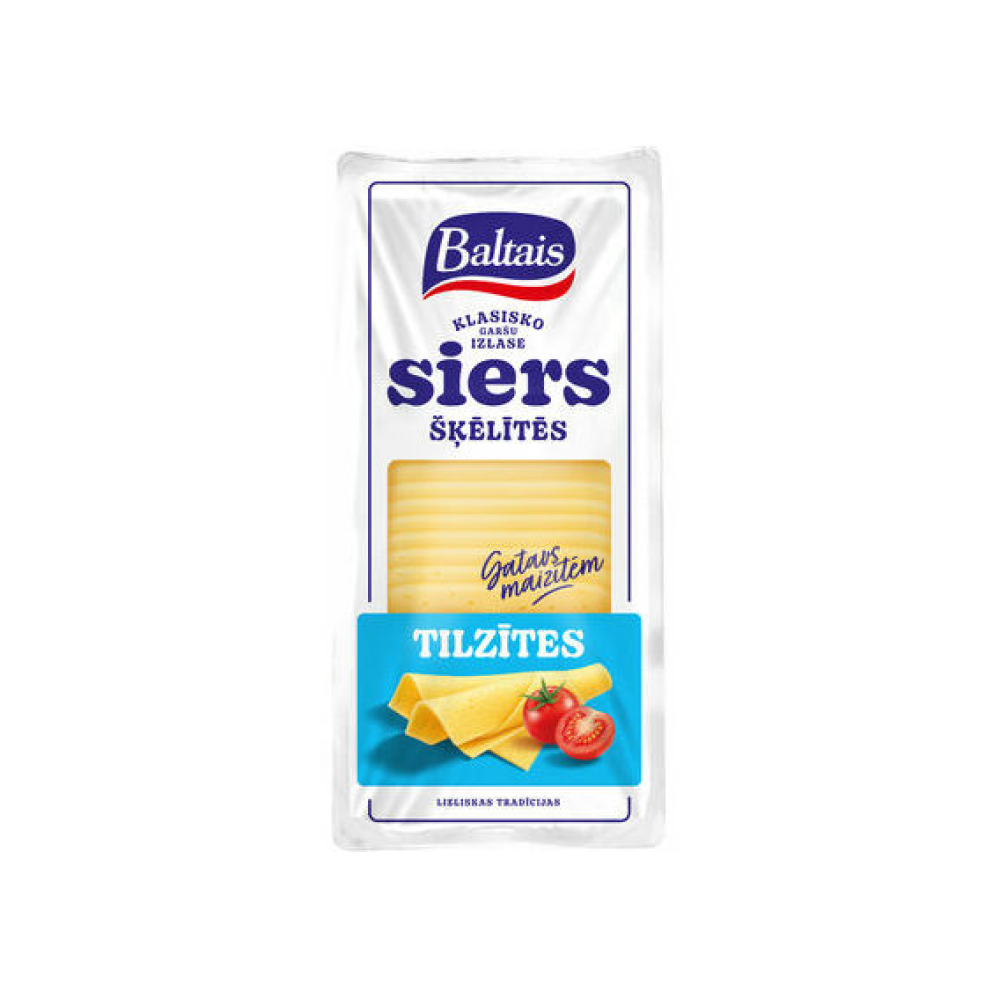 Siers Tilzītes šķēlītēs 500g, Baltais