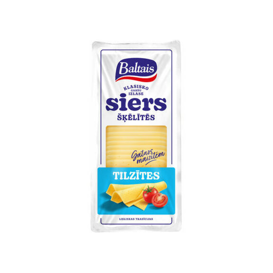 Siers Tilzītes šķēlītēs 500g, Baltais