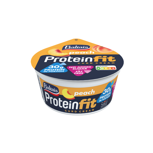 Biezpiena krēms Protein persiku 300g, Baltais