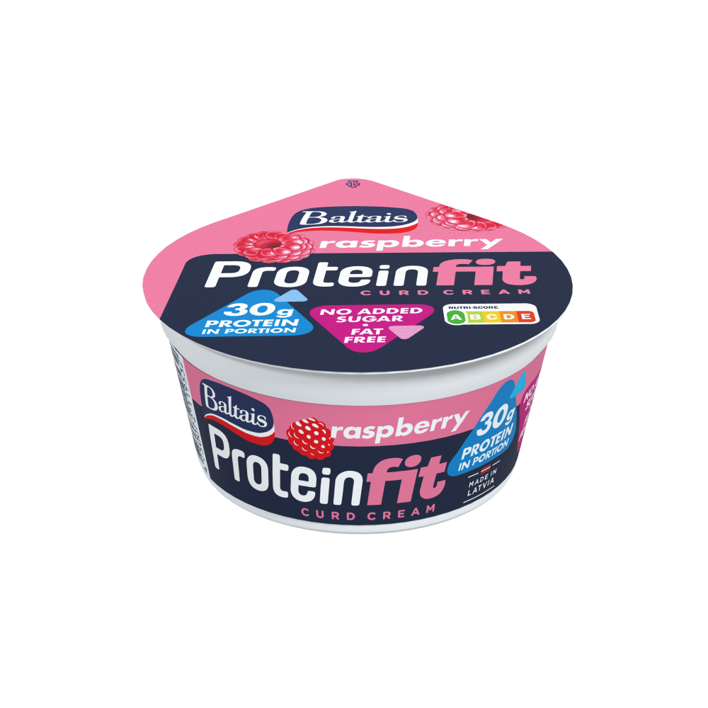 Biezpiena krēms Protein aveņu 300g, Baltais